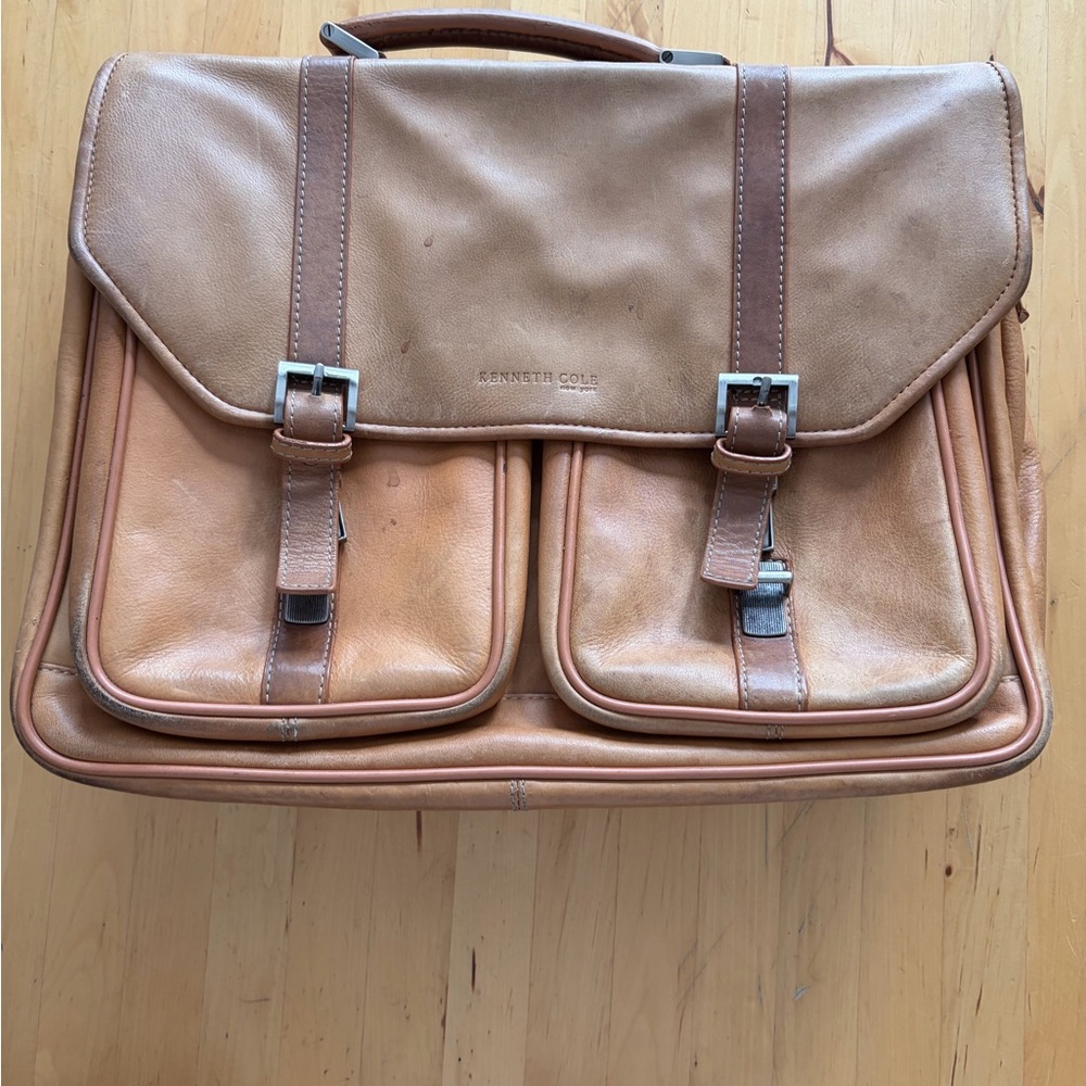 Kenneth Cole Brown Leather Briefcase